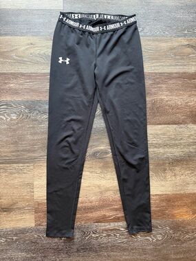 Under Armour Black Compression Leggings with Logo Waistband